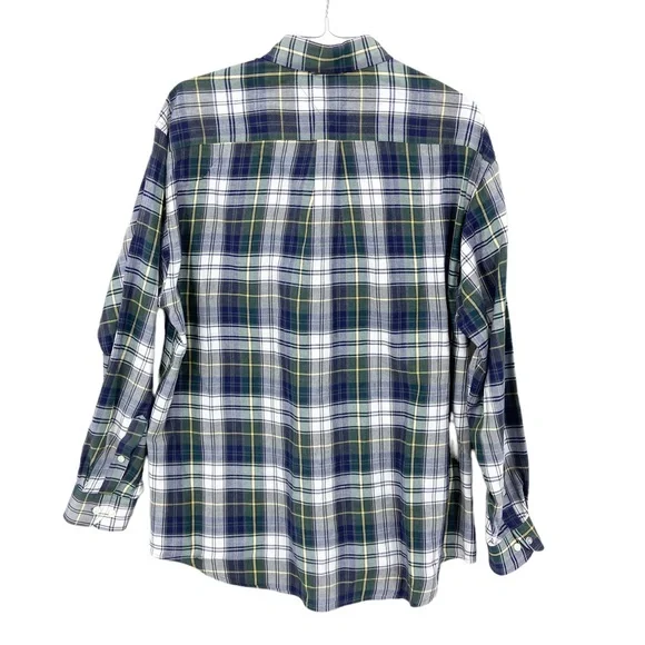 TOMMY HILFIGER Button Down Plaid Shirt, 100% Cotton - Picture 2 of 5